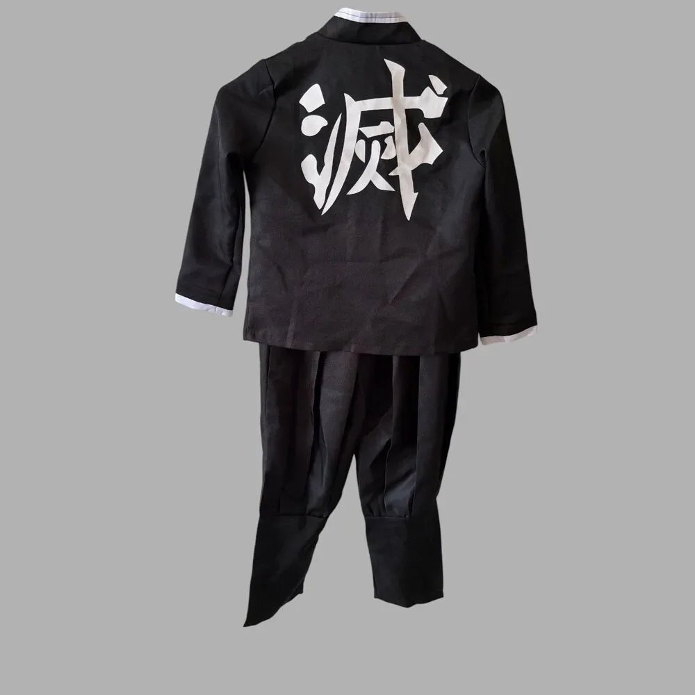 Demon Slayer Kimetsu no Yaiba Zenitsu Cosplay Costume Halloween Kids Size S